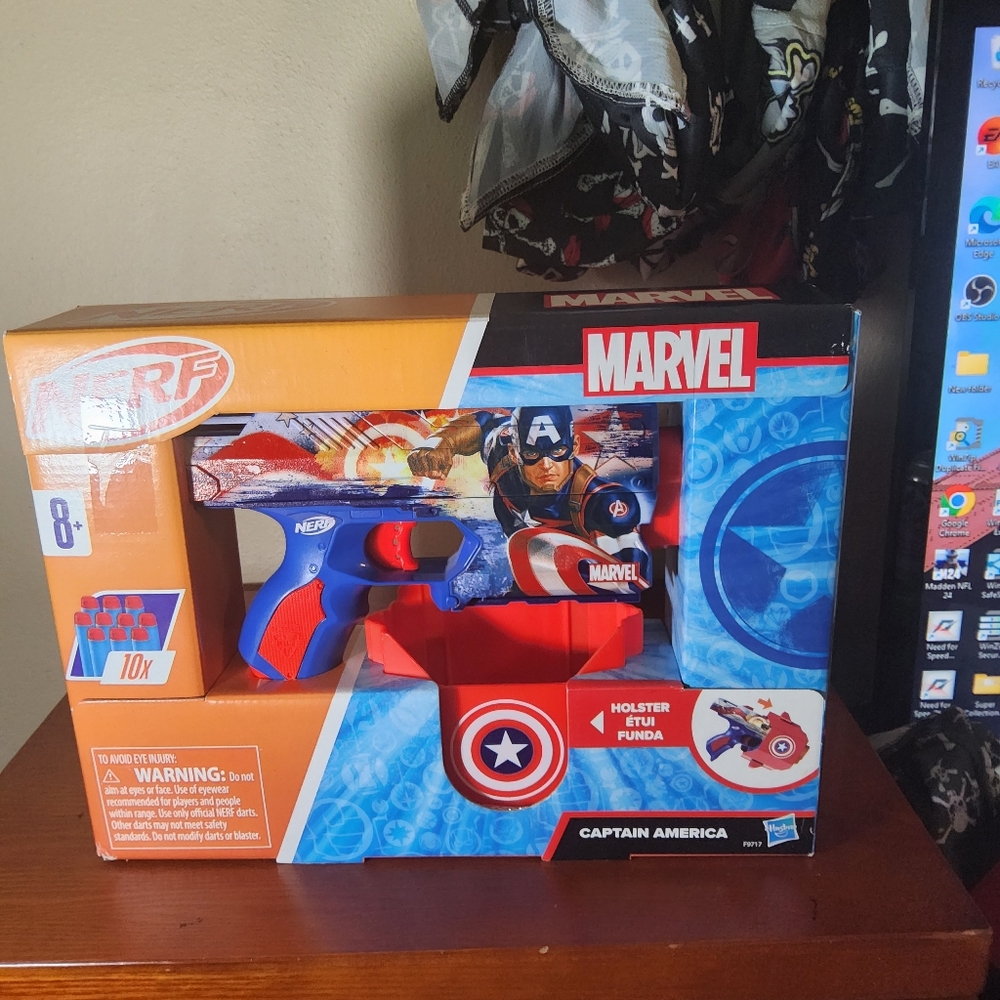 Nerf Marvel Captain America Dart Blaster - The Captain's Ultimate Shield Weapon
